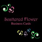 250 Scattered Flower Two-Sided Business Cards