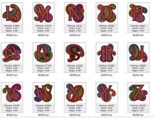 Retro Alphabet designs