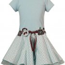 Rare Editions Aqua Short Sleeve Dress Sz 10 NWT