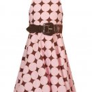 Rare Editions Pink and Brown Halter Dress Sz 14 NWT