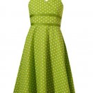 Rare Editions Green and White Halter Dress-Sz 10.5 -NWT