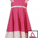 Rare Editions Fuschia Dress with Purse Sz 6X-NWT