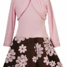 Rare Editions Pink and Brown Cardigan Dress Sz 6X-NWT