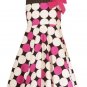 Rare Editions Fuschia/Black/White Dotted Dress-Sz 4-NWT