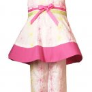 Rare Editions Girls Embroidered Capri Set  Size 4