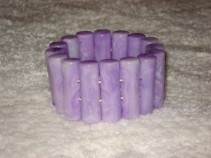 Lavender Swirl Purple Expansion Stretch Bracelet