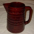 Vntg Marcrest Daisy Dot Brown Stoneware Jumbo Pitcher
