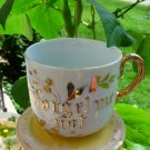 Large Vintage Victorian Friendship Mug - Forget Me Not
