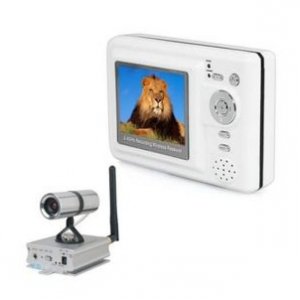 2.5" TFT 2.4GHZ Four Channel MP4 DVR Baby Monitor Kit with 200M High Power Wireless Camera