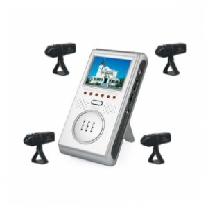 2.5-inch Wireless Four Channel AV Baby Monitor with Four Wireless Cameras