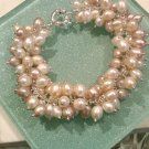Freshwater cultured pearl bracelet