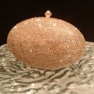 Evening bar purse with Swarovski crystal gold