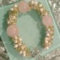 Multi gemstones and freshwater cultured white pearls in sterling sliver bracelet. 9’’