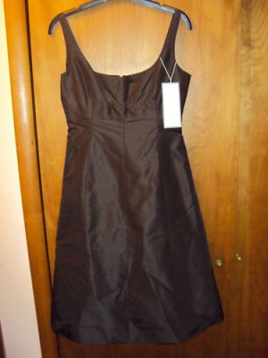 J.crew NWT Whitney silk faille dress Brown (sizeP 2)