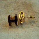 H shape earrings