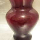 Vintage Red "Ruffle Top" Glass Vase