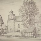 Vintage Print Pen & Ink - K.H. Zapf - Germany #11