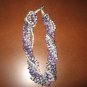 Brand New Genuine Amethyst ,Crystal and Pearl Necklace