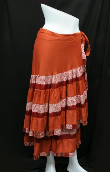 Wrap plain skirt