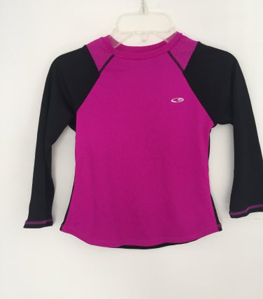 C9 by Champion Duo Dry Purple Black Workout Active Long Sleeve Top Shirt XS  (4-5) RN15763 CA00153