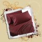 1200-tc Twin Burgundy Sheets Egyptian Cotton Bed Sheet Sets