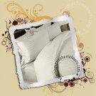 Twin Ivory Bed Sheets 1000-TC Egyptian Cotton Single Ply