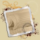 1000TC Queen Beige Stripe Sheet Set Egyptian Cotton Luxury Bed Sheets