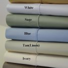 600 Thread Count Twin Size Sheet Set Tan/Beinge Egyptian Cotton