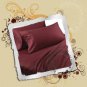 King Size Solid Burgundy Deep Pocket Fitted Sheets 600-TC