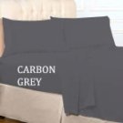 Twin-XL 21" inches deep Fitted Sheet Carbon Gray 1000-TC