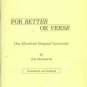 Herskowitz, Joel. For Better Or Verse: One Hundred Original Limericks