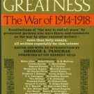 Panichas, George A, editor. Promise Of Greatness: The War Of 1914-1918