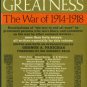 Panichas, George A, editor. Promise Of Greatness: The War Of 1914-1918