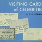 Schang, F. C. Visiting Cards Of Celebrities: Often Illustrated...