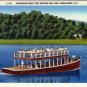 Linen Postcard. Cherokee Boat the Second on Lake Junaluska, N.C.