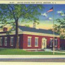 Linen Postcard. United States Post Office, Brevard, N.C.