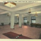 Linen Postcard. Recreation Room, Grove Park Inn, Asheville, N.C.
