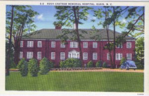 Linen Postcard. Hugh Chatham Memorial Hospital, Elkin, N.C.