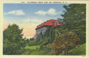 Linen Postcard. Picturesque Grove Park Inn, Asheville, N.C.