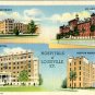 Linen Postcard. Hospitals of Louisville, KY