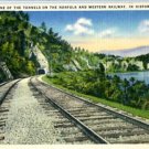 Linen Postcard. One of the Tunnels of the Norfolk and Western Railway, in Historic Virginia