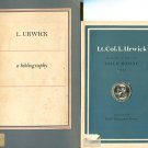 Hook, D.A. L. Urwick: A Bibliography