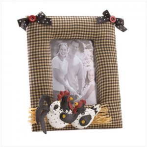 FABRIC CHICKEN PICTURE FRAME