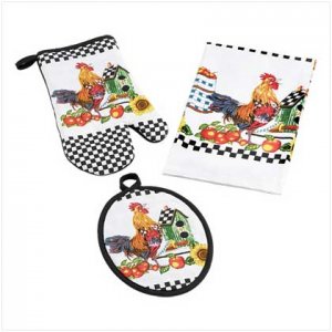 ROOSTER KITCHEN TEXTILE SET