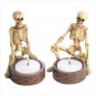 SPOOKY SKELETON CANDLEHOLDERS