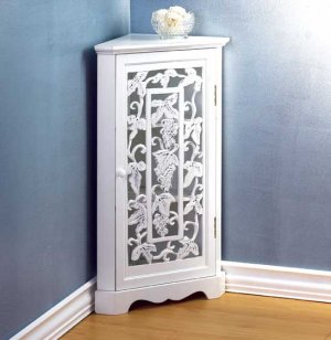 SHABBY CHIC CORNER CABINET