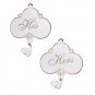 HIS AND HERS BATH TOWEL HANGERS