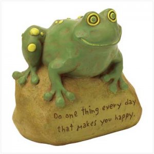 RESIN FROG GARDEN STATUE