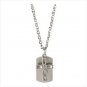 CHARM CROSS DOG TAG NECKLACE