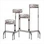 4-TIER METAL PLANT STAND